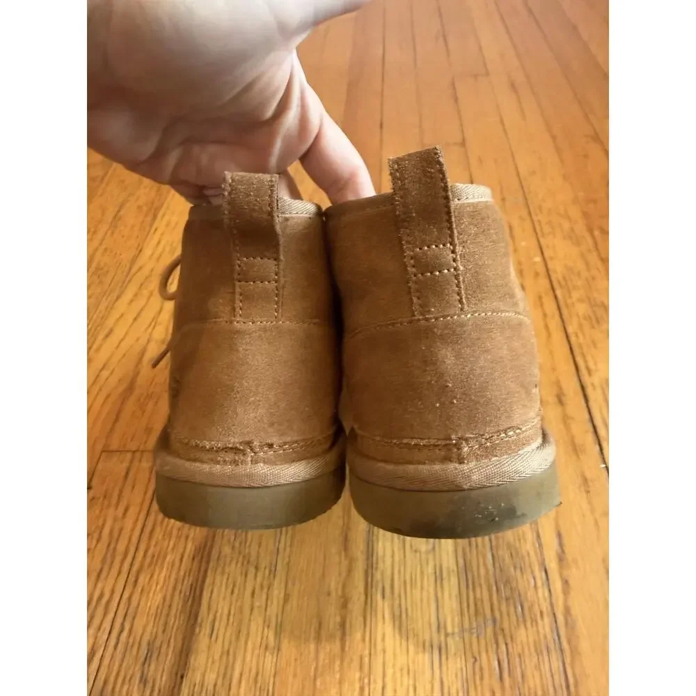 UGG Boots Mens Size 10 Brown Suede Chukka Shearling Lined Ankle Lace Up